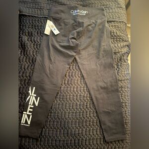 Calvin Klein Performance Black Active Leggings with White Logo
